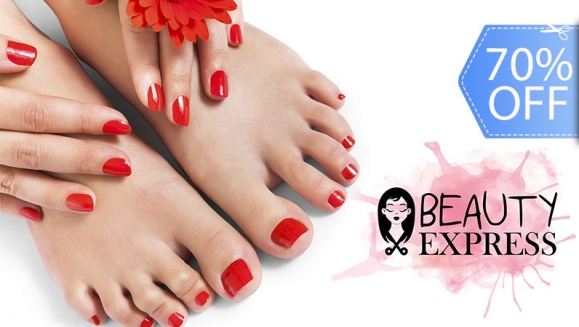 [Imagen:¡Paga Q89 en lugar de Q300 por Manicure Spa + Pedicure Spa + Esmaltado Semi-Permanente (Gelish o IBD) en Manos + Esmaltado Normal en Pies!]