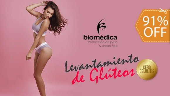 [Imagen:¡Paga $19 en lugar de $200 por 34 Tratamientos para Levantamiento y Tonificación de Glúteos y “Cero Celulitis” con: 5 Nanofrecuencias Brasileñas + 3 Maderoterapias + 3 Lumicell Infrarrojo + 3 Térmicos Abdominales + 20 Shots Quema Grasa!]