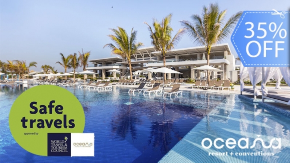 [Imagen:¡Oceana Resort TODO INCLUIDO! ¡Paga Q1,925 en lugar de Q2,944 por Exclusiva Estadía Familiar para 2 Adultos y 2 Niños (Menores de 10 Años) en Habitación Superior + Impuestos Incluidos!]