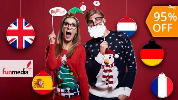 [Imagen:¡Paga $22 en vez de $405 por 12 Meses de Curso Online de Idioma a Elección: Inglés, Alemán, Italiano o Francés + Certificación por Cada Nivel del Curso Aprobado (Garantizado por la Comisión Europea) + BONO NAVIDEÑO: 12 MESES GRATIS DE OTRO CURSO A EL]