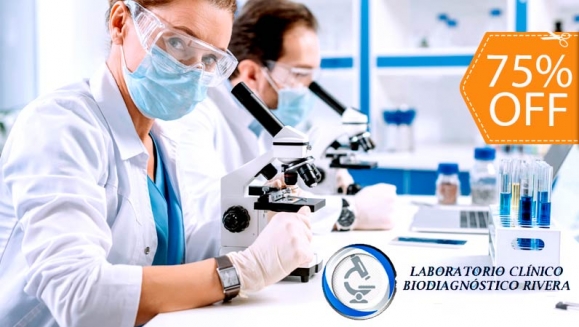 [Imagen:¡Paga $15 en Lugar de $61 por Exámenes de Laboratorio a Elección entre Perfil Ejecutivo, Hepático, Cardiaco, Muscular, Renal, Digestivo o de Embarazo!]