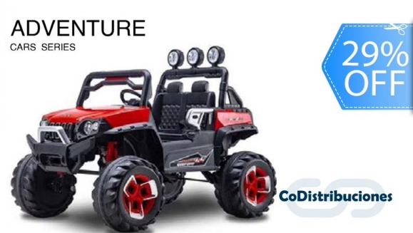 [Imagen:¡Paga Q3,199 en lugar de Q4,500 por Carro Eléctrico Tipo Jeep para Niño Marca CuteBabies Modelo ADVENTURE de Color a Elección entre Verde, Rojo, Blanco y Negro!]