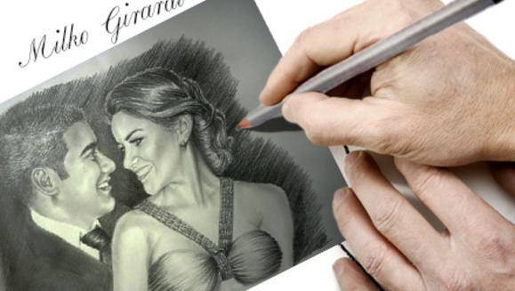 [Imagen:¡Paga Q499 en lugar de Q1,250 por un retrato tuyo y de una persona más (tamaño 10x14 pulgadas) elaborado a lápiz por el artista Milko Girardi!]