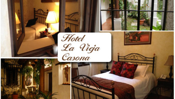 [Imagen:¡Paga Q480 en lugar de Q973 por hospedaje para dos personas en habitación doble + 2 desayunos + botella de vino y plato de quesos en Hotel La Vieja Casona, La Antigua Guatemala!]