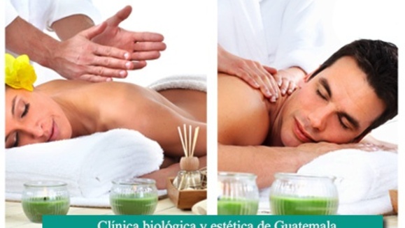 [Imagen:¡Paga Q50 en lugar de Q200 por un masaje aromático combinado de ultra relajación, anti estrés y desintoxicante de 40 minutos que incluye:  20 minutos de masaje relajante dorsal,10 minutos de masaje de nuca y cuello, 10 minutos de aparatología!]