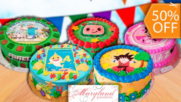 [Imagen:¡Paga $29 en Lugar de $58 por Pastel Redondo de 40 Porciones con Relleno Premium a Elección + Decoración con Imagen Impresa en Papel de Arroz (Comestible)!]