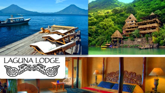 [Imagen:¡Paga Q1218 en lugar de Q3611 por estadía para dos personas + 2 desayunos continentales+ coctel de bienvenida en el hotel de 5 estrellas Laguna Lodge Eco Resort! Recibe adicional 15% de descuento en el spa del hotel.]