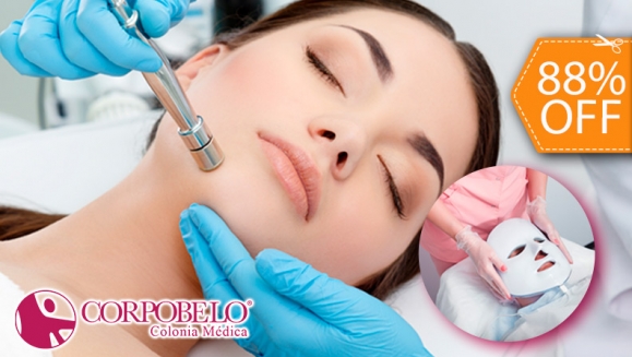 [Imagen:¡Paga $20 en Vez de $160 por 2 Sesiones Faciales con: 1 Microdermoabrasión con Punta de Diamante + Máscara LED + Facial de Limpieza Profunda con Vaporización, Tonificación, Extracción de Puntos, Alta Frecuencia y Más!]
