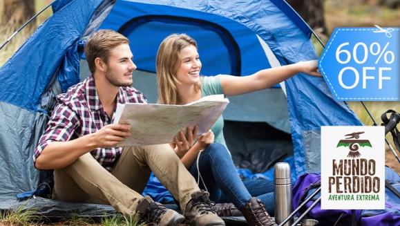 [Imagen:¡Paga Q399 en vez de Q1,000 por Noche de Camping para 2 que Incluye: Canopy + Rappel de Árbol + Tirolesa Seca + Tirolesa Mojada + Piscina + Columpio Gigante + Caminata a Sendero del Quetzal!]