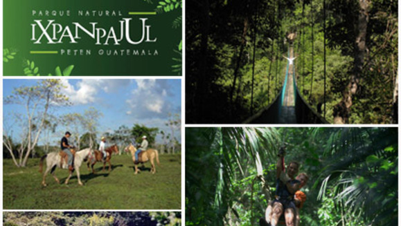 [Imagen:¡Paga Q275 en lugar de Q575 por Paquete de 2 Noches de Campamento y Actividades de Aventura + 2 Desayunos Chapines en Parque Natural Ixpanpajul! Obtén 20% de descuento en todas las demás actividades de aventura del parque.]