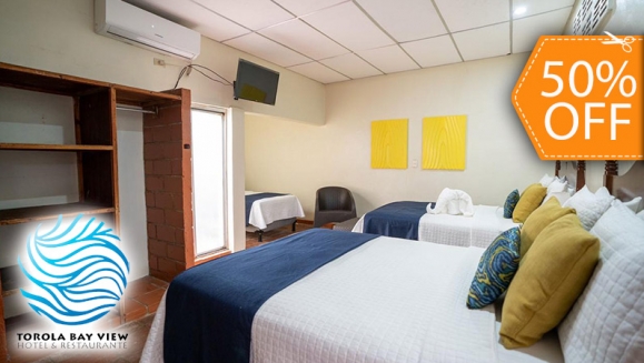 [Imagen:¡Paga $90 en Lugar de $180 por Estadía de 1 Noche para 3 a 5 Personas en Habitación Familiar Deluxe + Desayunos en Playa Torola!]