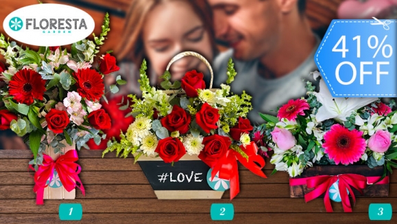 [Imagen:¡Paga Q249 en Lugar de Q425 por Arreglo Floral a Elección entre: Caja Love con Rosas y Gerberas, Caja Fantasía con Mini Rosas o Base de Madera con Gerberas, Lirios y Rosas!]