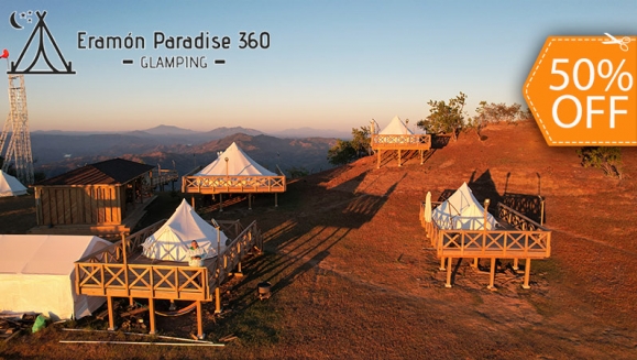 [Imagen:¡Celebra el amor por lo alto! ¡Paga $100 en Lugar de $200 por Glamping Matrimonial: 1 Noche en Carpa de Lujo 4 m2 (16 m) + Desayunos Típicos + Guía turístico + Acceso a Los Miradores y a Toda La Propiedad!]