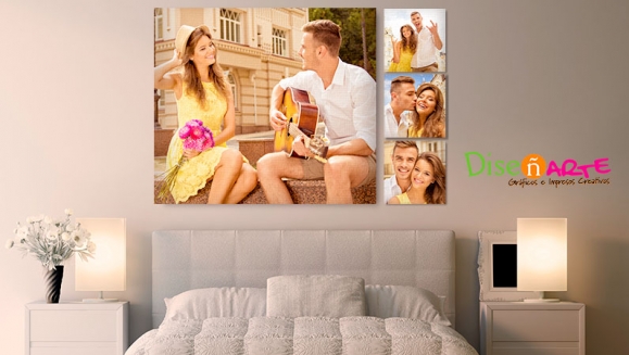 [Imagen:¡Paga $15 en Lugar de $30 por Impresión de 4 Fotografías en Lona Mate y Montadas en Marcos de Maderas (1 Marco de 53 x 68 y 3 Marcos de 20 x 20 Centímetros)!]
