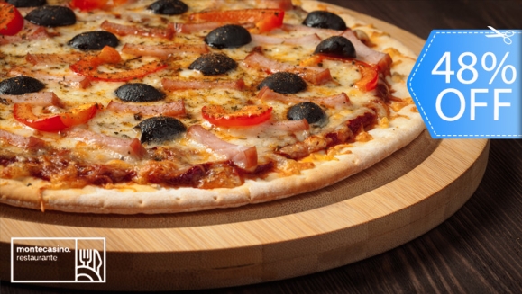 [Imagen:¡Paga Q99 en Lugar de Q190 por 2 Pizzas Medianas a Elección entre: Margarita, Jamón o 4 Estaciones!]