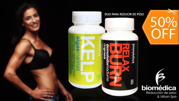 [Imagen:¡Paga $35 en Lugar de $70 por 2 Frascos de 60 Cápsulas c/u con Ingredientes Naturales para Bajar de Peso, Reducir Medidas y Controlar la Ansiedad por Comer: Quema Grasa de Día con KELP y Quema Grasa de Noche con Relax Burn!]