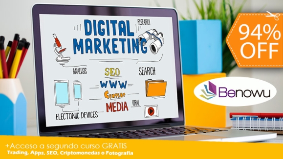 [Imagen:¡Capacítate desde Casa y Mejora tu CV! ¡Paga $11 en Lugar de $175 por Curso Online de Introducción al Marketing Digital + Segundo Curso a Elección entre: Trading, Creación de Apps, SEO, Criptomonedas o Fotografía!]