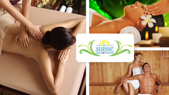 [Imagen:¡Paga Q275 en lugar de Q810 por día de spa que incluye: Sauna, Jacuzzi, Hidroterapia, Masaje Relajante y más en Le Suisse Spa!]