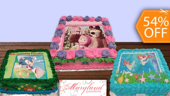 [Imagen:¡Paga $42 en Lugar de $92 por Pastel Cuadrado de 60 Porciones con Relleno a Elección + Decoración con Fotografía o Imagen Impresa en Papel Comestible de Arroz! ¡Solo 103 Cupones Disponibles!]