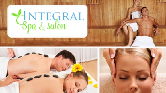 [Imagen:¡Paga $15 en lugar de $60 por 3 sesiones a escoger entre: Masaje Relajante, Masaje de Piedras calientes, Jacuzzi, Sauna, Vacumterapia o Termoterapia en Integral Spa!]