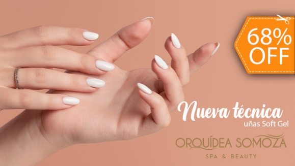 [Imagen:¡Paga $12 en Lugar de $38 y Alarga tu Uñas con La Nueva Técnica Soft Gel + Manicure Express + Aplicación de Esmalte y Brillo Permanente!]