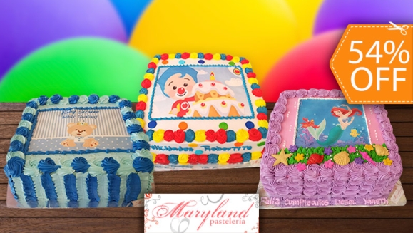 [Imagen:¡Paga $42 en Lugar de $92 por Pastel Cuadrado de 60 Porciones con Relleno a Elección + Decoración con Fotografía o Imagen Impresa en Papel Comestible de Arroz!]