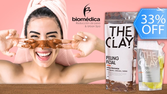 [Imagen:¡Paga Q199 en Vez de Q298 por Kit de Peeling Facial Orgánico “The Clay” para Eliminar Acné, Manchas, Estrías, Puntos Negros, Cicatrices, Ojeras y Arrugas + Hidrogel!]