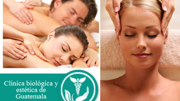 [Imagen:¡Paga Q59 en lugar de Q300 por masaje combinado de relajación que incluye: masaje cráneo facial + reflexología  + masaje relajante profundo + oxígeno energético + masaje de aparatología en Clínica Biológica y Estética de Guatemala!]