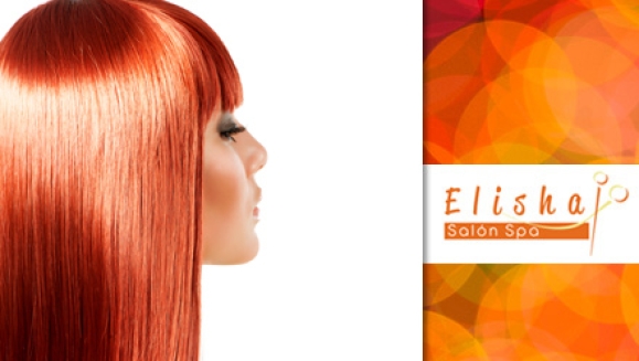 [Imagen:¡Paga $23 en lugar de $115 por tinte completo o luces + tratamiento de color + limpieza de puntas + secado o planchado + manicure spa + maquillaje de uñas en manos y pies + facial express en Elisha Salón! Recibe adicional un corte para caballero]