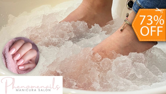 [Imagen:¡Paga $12 en Lugar de $45 por Pedicure Phenomenal Jelly Spa + Manicure Relax + Esmaltado Permanente en Manos y Pies!]