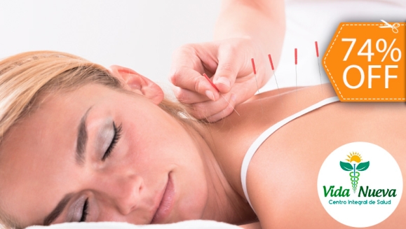 [Imagen:¡Paga $18 en Lugar de $70 por 1 Masaje Relajante + 1 Sesión de Acupuntura o de Cupping + 1 Ajuste Quiropráctico + Masaje Cráneo-Facial + Reflexología + Evaluación con Iridología (Estudio del Iris del Ojo)!]