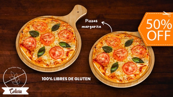 [Imagen:¡Paga $8.50 en Lugar de $17 por 2 Pizzas Personales Libres de Gluten de Especialidad a Elección entre Margarita o Vegetariana!]