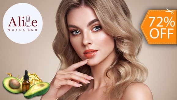 [Imagen:¡Paga $12 en Vez de $42.49 por Tratamiento Capilar de Aceite de Aguacate con Ampolletas Reparadoras e Hidratantes + Lavado +Manicure y Pedicure Express + Esmaltado Permanente en Manos y Normal en Pies + Limpieza de Puntas + Secado, Planchado u Ondas!]