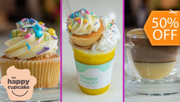 [Imagen:¡Paga $7 y consume $14 en Todo el Delicioso Menú de The Happy Cupcake!]