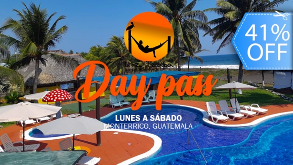 [Imagen:¡Paga Q250 en Lugar de Q425 por Day Pass para 2 en Utz Tzaba Beach, Monterrico + Vale de Q125 Consumibles en El Menú Abierto del Restaurante!]