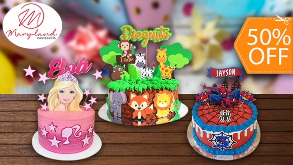 [Imagen:¡Paga $42.50 en Lugar de $85 por Pastel Redondo de 35 Porciones con Relleno Premium a Elección + Topper Cake + Nombre y Número Personalizado!]