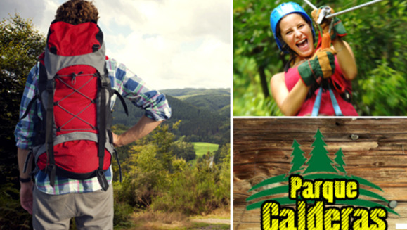 [Imagen:¡Paga Q65 en lugar de Q150 por día lleno de diversión y aventura (1 canopy, 1 rapel, columpios gigantes, balsas con remos, caminata por bosque virgen) en Parque Calderas!]
