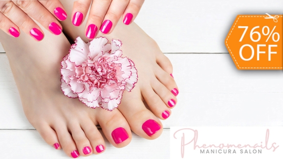 [Imagen:¡Paga $12 en Lugar de $50 por Manicure y Pedicure Spa o Ruso + Esmaltado Permanente en Manos y Pies!]