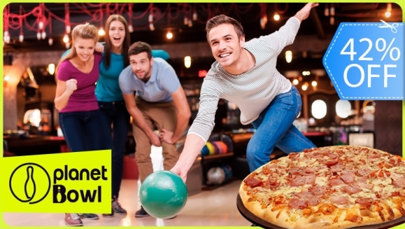[Imagen:¡Paga Q155 en Lugar de Q265 por 1 Hora de Boliche hasta para 5 Personas + Pizza Mediana de Queso o Jamón!]
