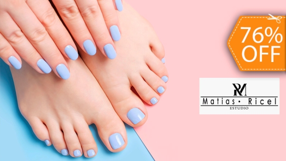 [Imagen:¡Paga $12 en Lugar de $50 por Manicure Spa + Pedicure Spa + Esmaltado Permanente en Manos y Pies!]