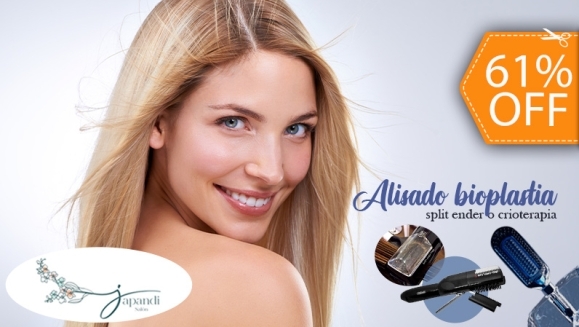 [Imagen:¡Paga $29 en Lugar de $75 por Alisado de Bioplastía para Recuperar La Salud y Belleza del Cabello + Tratamiento de Crioterapia o Corte con SplitEnder + Lavado Spa + Aplicación de Proteínas y Gotas de Seda y Más!]