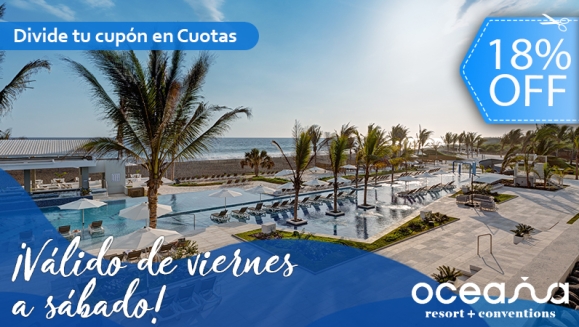 [Imagen:¡Oceana Resort TODO INCLUIDO FINES DE SEMANA! ¡Paga Q2,500 en Lugar de Q3,040 por Estadía Familiar para 2 Adultos y 2 Niños (Menores de 6 Años) en Habitación Superior + Impuestos Incluidos!]