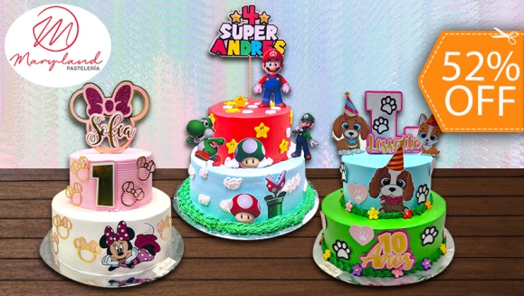 [Imagen:¡Paga $59.95 en Lugar de $120 por Pastel de 2 Pisos de 50 Porciones con Relleno Premium + Topper Cake Personalizado!]