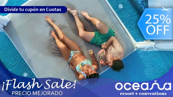 [Imagen:¡DayPass ALL INCLUSIVE! ¡Paga Q599 en Lugar de Q800 por DayPass en Oceana Resort que Incluye: Desayuno y Almuerzo Buffet + Snacks Mañana y Tarde + Bebidas Ilimitadas Alcohólicas y No Alcohólicas!]
