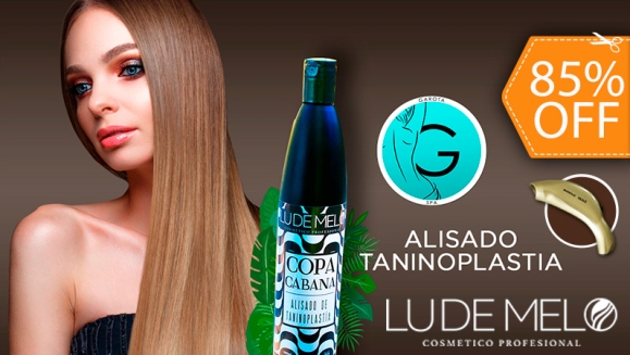 [Imagen:¡Paga $29 en Lugar de $190 por Alisado de Taninoplastía Copacabana de La Exclusiva Marca Lu de Melo + Potencializador Photon Lizze Supreme + Lavado Detox + Mascarilla Capilar Hidratante + Limpieza de Puntas + Gotas de Argán!]