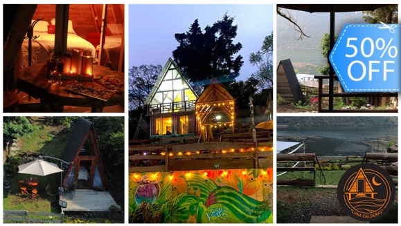 [Imagen:¡Paga Q299 en Lugar de Q600 por Estadía para 2 Personas en Cabaña + Uso de Lancha de Remos + Uso de Instalaciones (Jardines, Ping-Pong, Voleibol, Fogata) + Impuestos Incluidos!]