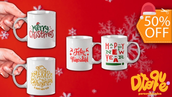 [Imagen:¡Paga $10 en Lugar de $20 por 4 Tazas con Diseño Navideño a Elección Según Catálogo!]