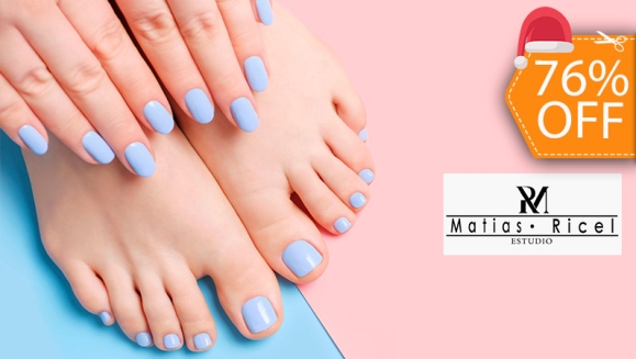 [Imagen:¡Paga $12 en Lugar de $50 por Manicure Spa + Pedicure Spa + Esmaltado Permanente en Manos y Pies!]