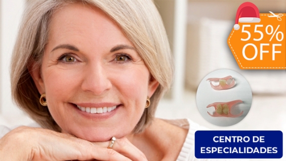 [Imagen:¡Paga $250 en Lugar de $550 por Prótesis Dental Unilateral Removible (hasta 5 Dientes) + Diagnóstico y Evaluación con Cámara Intraoral + Limpieza con Ultrasonido + Pulido Dental + Aplicación de Flúor + 2 Sellantes + Evaluación de Cordales!]