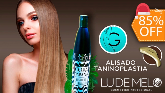 [Imagen:¡Paga $29 en Lugar de $190 por Alisado de Taninoplastía Copacabana de La Exclusiva Marca Lu de Melo + Potencializador Photon Lizze Supreme + Lavado Detox + Mascarilla Capilar Hidratante + Limpieza de Puntas + Gotas de Argán!]